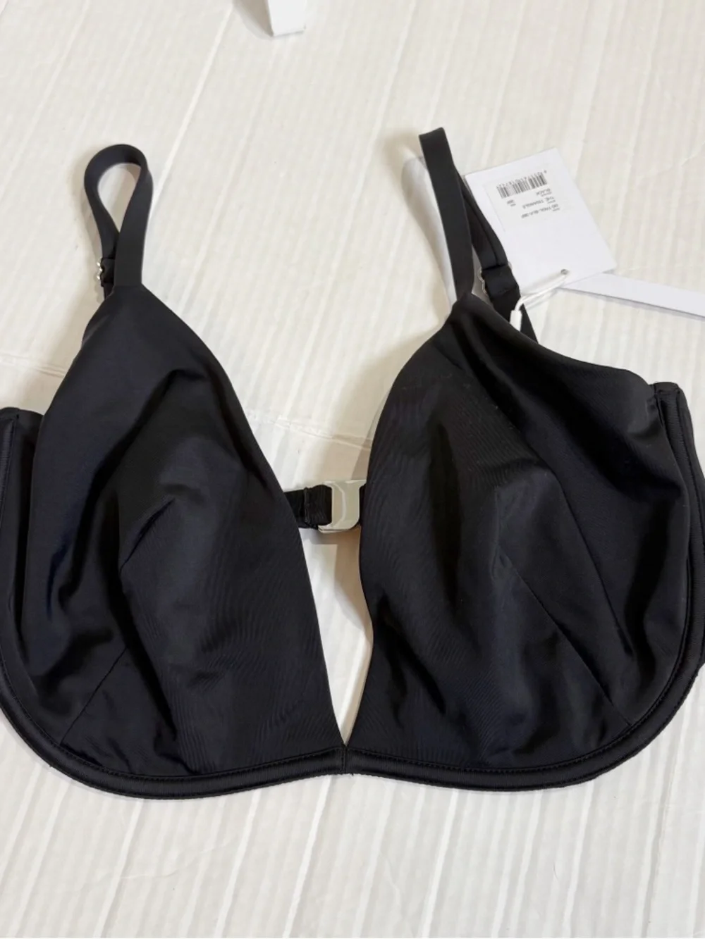 Fold and Form The Triangle Bikini Top Black Size 36F NWT Brand New Swimsuit